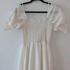 Elegant White Off-Shoulder Dress